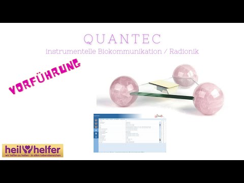 Vorführung des Quantec - Biokommunikation / Radionik