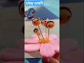 Cute Flower made with Air Dry Clay / Amazing Clay Craft #claycrafts #diy #craft #clay #viralvideo