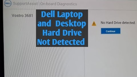 How To Fix a Dell That  Says - Hard Drive Not Detected Or Hard Drive Not Installed