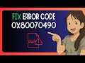 EASY FIX For "Microsoft Download Error Code 0x80070490"