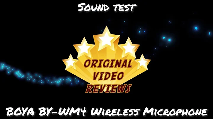 BOYA BY WM4 Wireless Microphone (Sound Test)