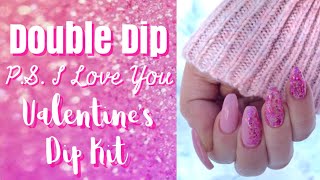 Double Dip P.S. I Love You | Valentine&#39;s Dip Kit | Glitter Ombre