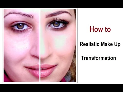 Realistic Make Up Transformation  Step by Step - YouTube