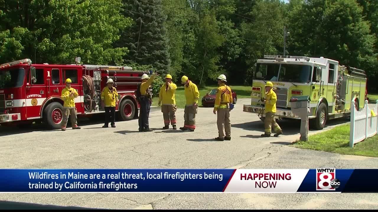 Maine firefighers get wildfire training from California firefighters