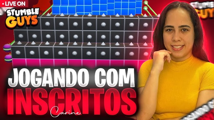 🔴 STUMBLE GUYS AO VIVO 🔥 BLOCK DASH LENDÁRIO 🔥 JOGANDO COM INSCRITOS! 💫  ‹ DARKGUINHO › 