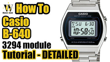 B-640 - module 3294 tutorial on how to setup and use all the functions