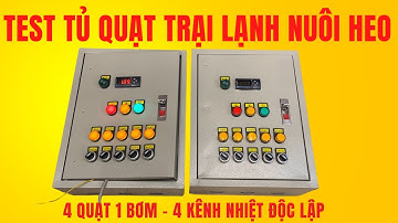 Tủ quạt tự động cho trang trại 4 quạt 1 bơm 4 kênh nhiệt độc lập cho từng quạt | Cơ Điện DITICO