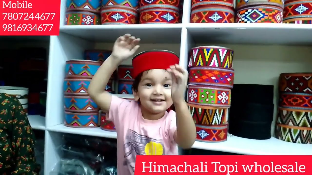 PahadiTopi Kullu Himachal Spl Cap wholesale market All types of Himachali caps available in bulk