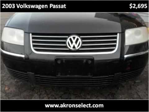 2003 Volkswagen Passat Used Cars Akron OH