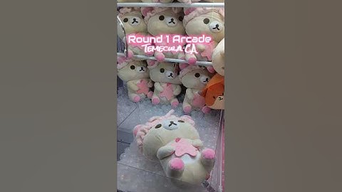 Claw machine double tap payout win. #round1arcade #clawmachinewins #plushie