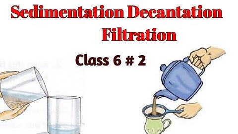 Sedimentation Decantation method of separation. Filtration, Loading class 6/Separation of substances