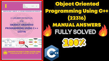 22316 Object Oriented Programming Using C++ OOP solved solved lab manual pdf | Manual Answer | MSBTE