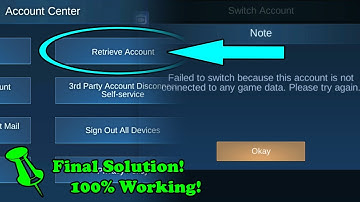 Final Solution: Account Center for Switching Account Problems in Mobile Legends | Failed to Switch