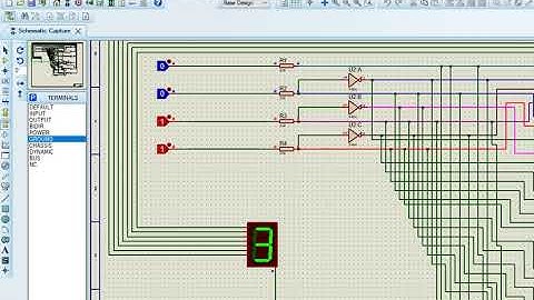 7 segment display by using proteus 8 professional