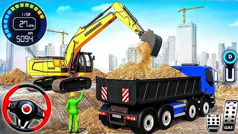 Real City Construction Simulator 3D - City Road Builder Excavator Trucks - Android Gameplay