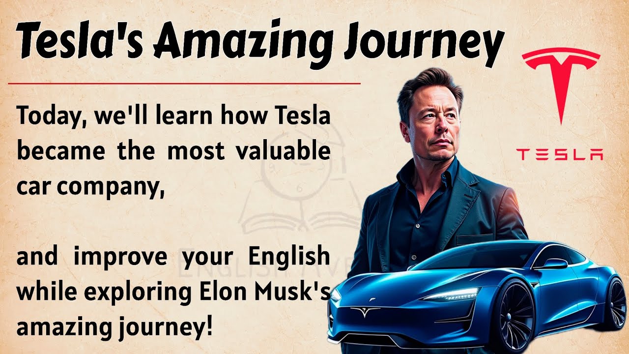 Outline Video Tesla's Amazing Story || Learn English Through Story Level 4 || Graded Reader || Listening Practice✅