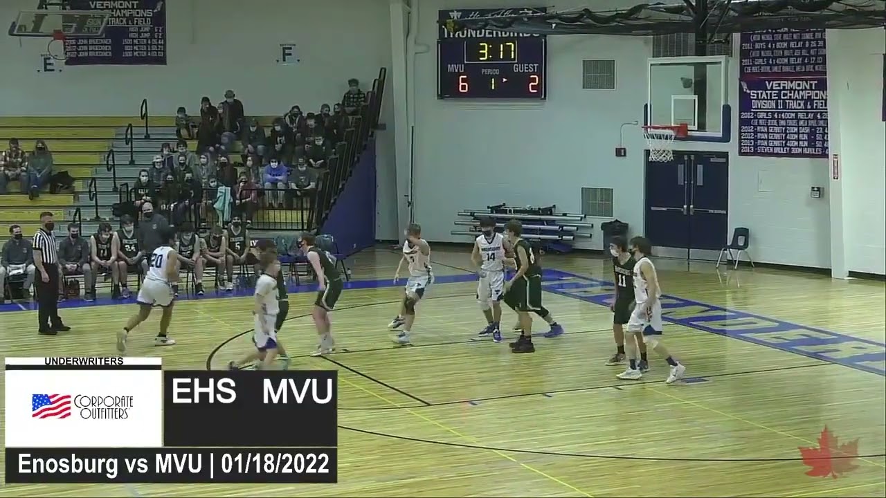 Boys HS Basketball Enosburg vs MVU 01/16/2022 YouTube