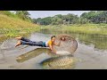 Amazing fishing videos ~ Smart boy catching fish with polo in Beautiful Natural🥰🥰