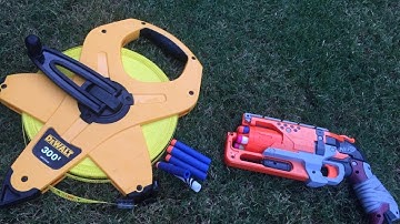 Nerf European-Model Hammershot Rev-5 Range Test (Zombie Strike)