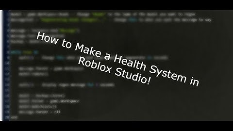 How to Make A Health System in Roblox Studio! 2023