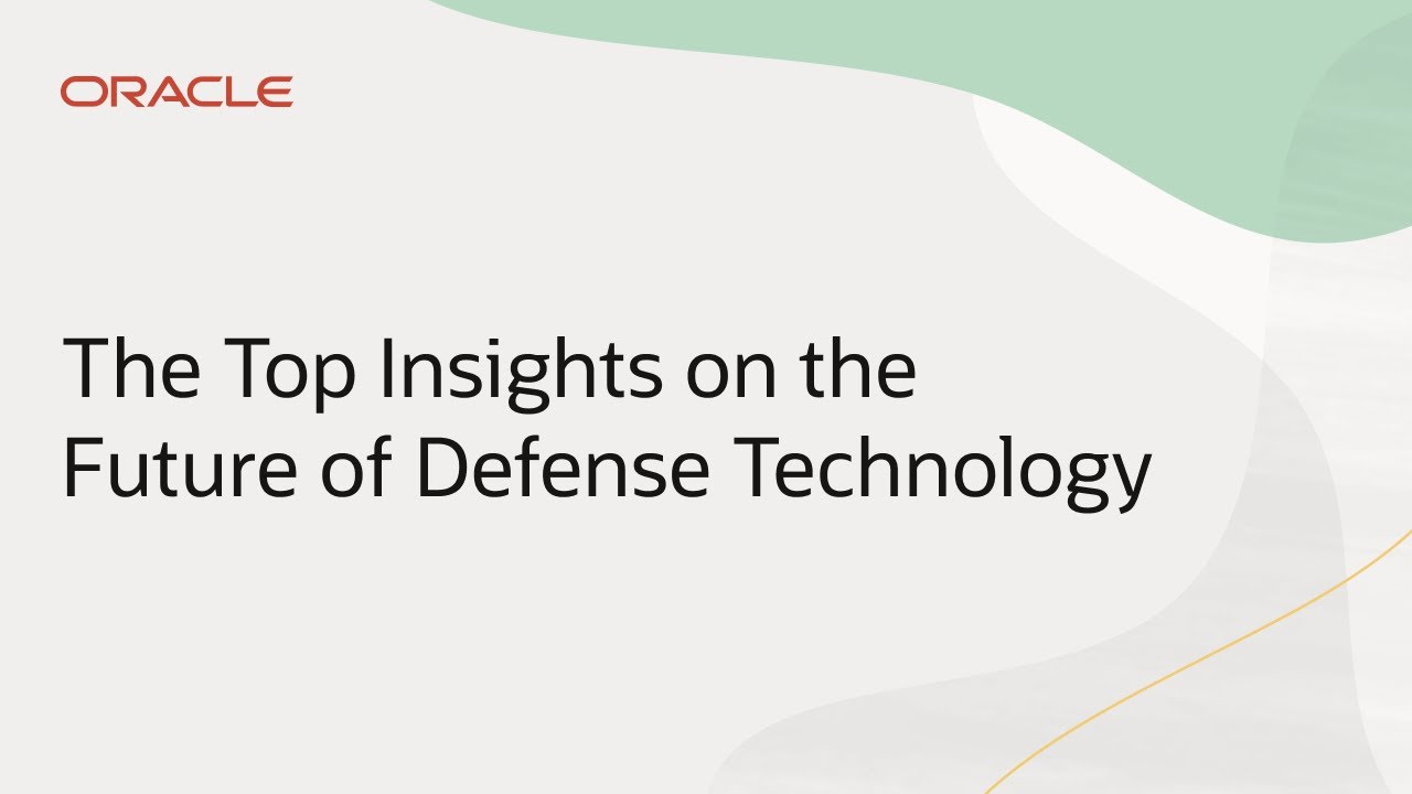 Oracle TV Presents: Defense Tech Summit - YouTube