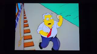 Larry Burns chasing train. #Simpsons