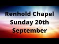 Sunday Service - 20th September