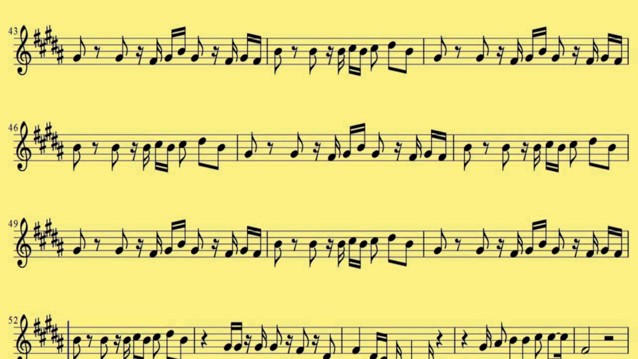 sheet bend [ Alto ] Sax Wake Me Up - Avicii