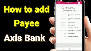 How to add payee/beneficiary on axis bank mobile app | How to add payee for fund transfer Axis Bank
