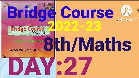8वीं||गणित||ब्रिज कोर्स||2022-23 ||दिन:27वां||अंग्रेजी और अर्धअंग्रेजी||गणित, कक्षा 8,दिन:27