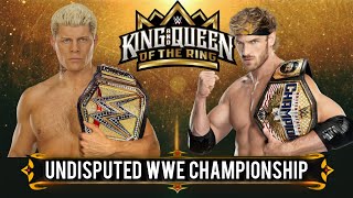 WWE King And Queen Of The Ring 2024 Official Match Card