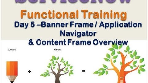 Batch2 ::Day 5 || Banner Frame/Application Navigator & Content Frame||ServiceNow Functional Training