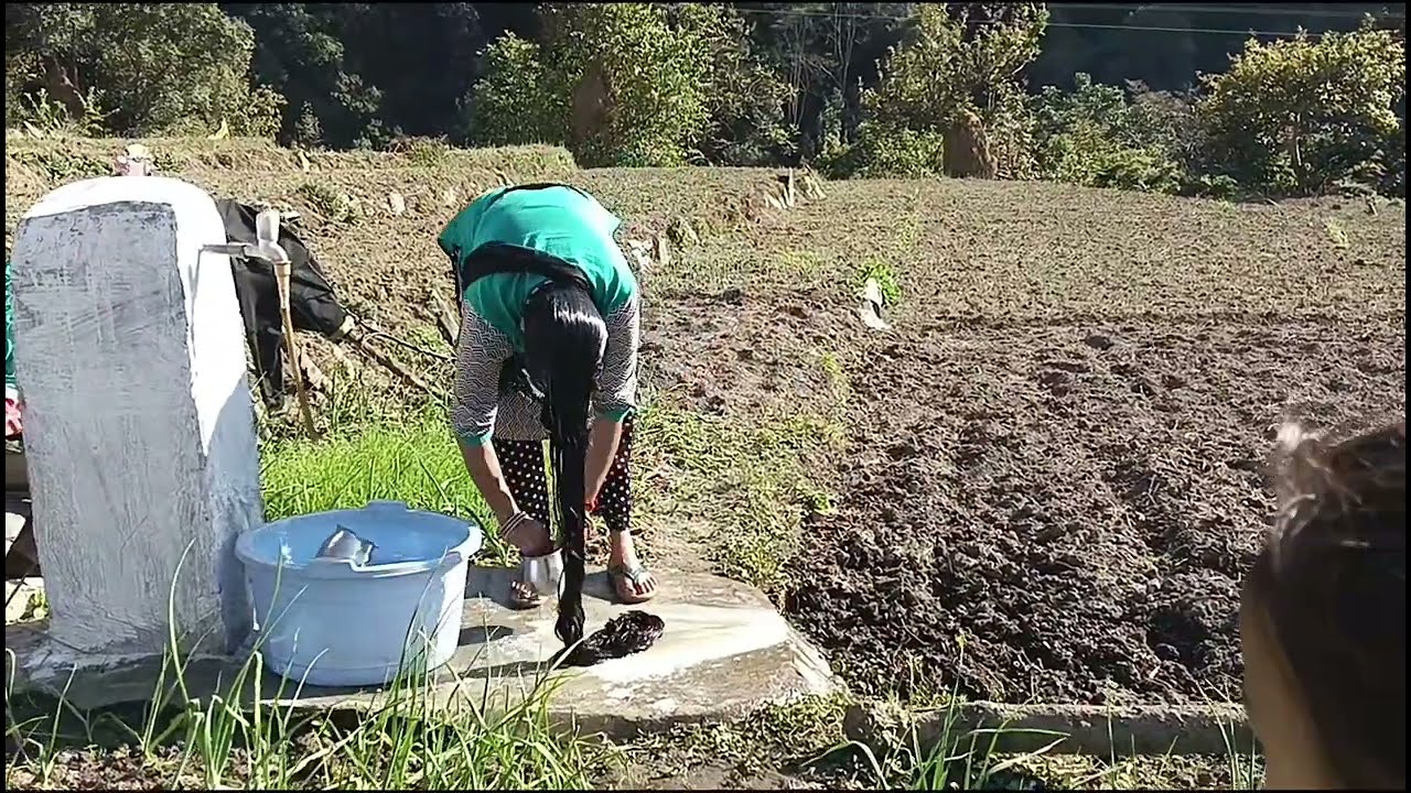  Winter season for Heavy oiling long hair cleaning 🧴 smooth straight soft long hair 