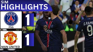 HIGHLIGHTS | PSG vs Manchester United | pre season Friendly Match | Football Game play