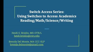 Using Switches to Access Academics Switch Access For The Classroom