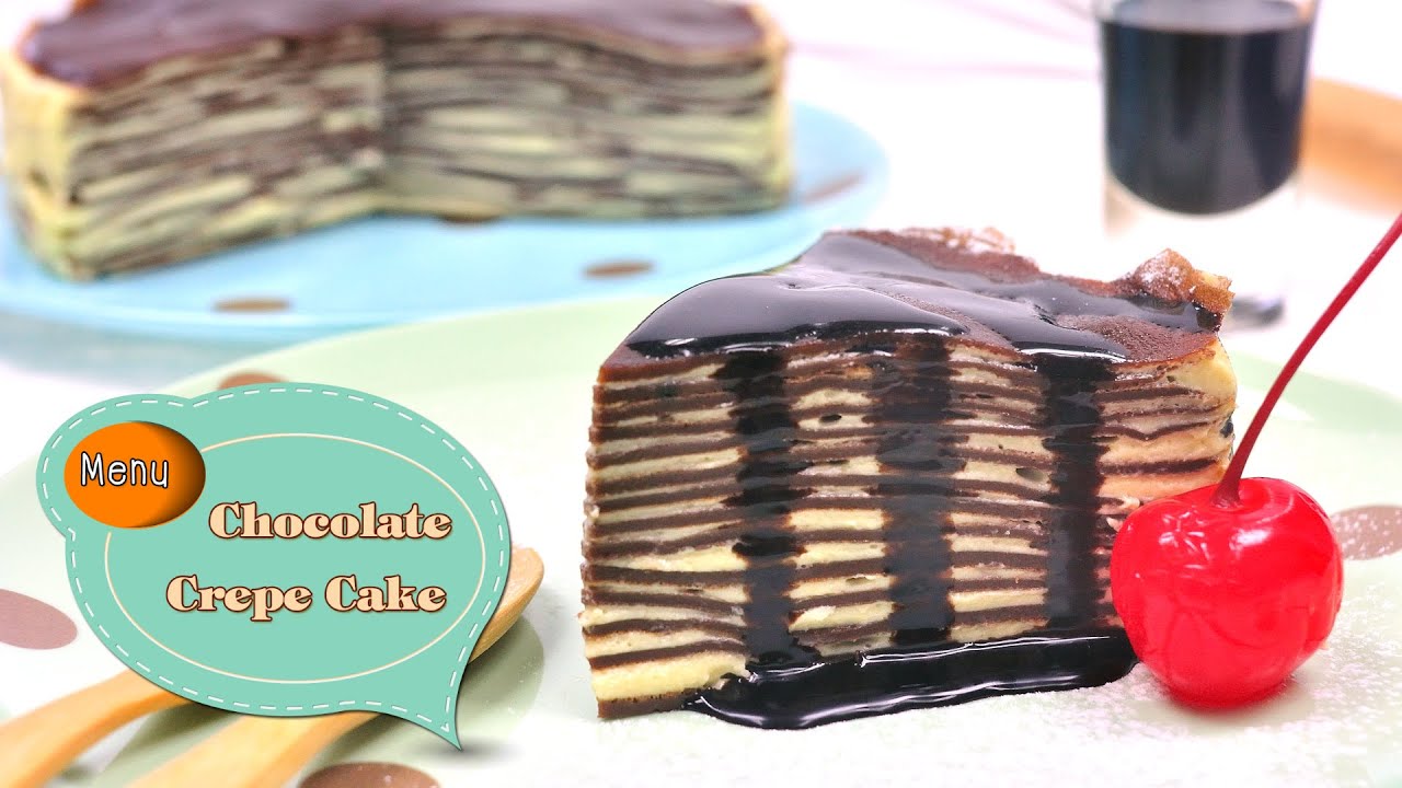 เครปเค้กช็อกโกแลต Chocolate Crepe Cake - 1 Minute Cooking