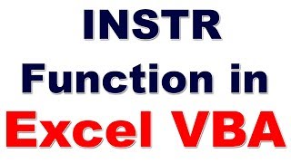 finding substring in a string in vba | advanced excel  vba tutorials in telugu | instr function VBA