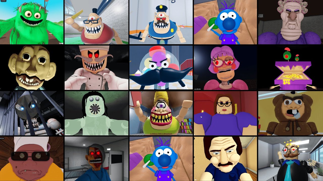TRASH MONSTER OBBY, TEAM DENTIST, MISS ANI TRON, STINKY'S DETENTION, PAPA PIZZA, ROBLOX JUMPSCARE'S