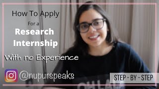 How To Apply For Research Internships With No Experience - Step by Step