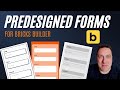 Predesigned Forms for Bricks Builder