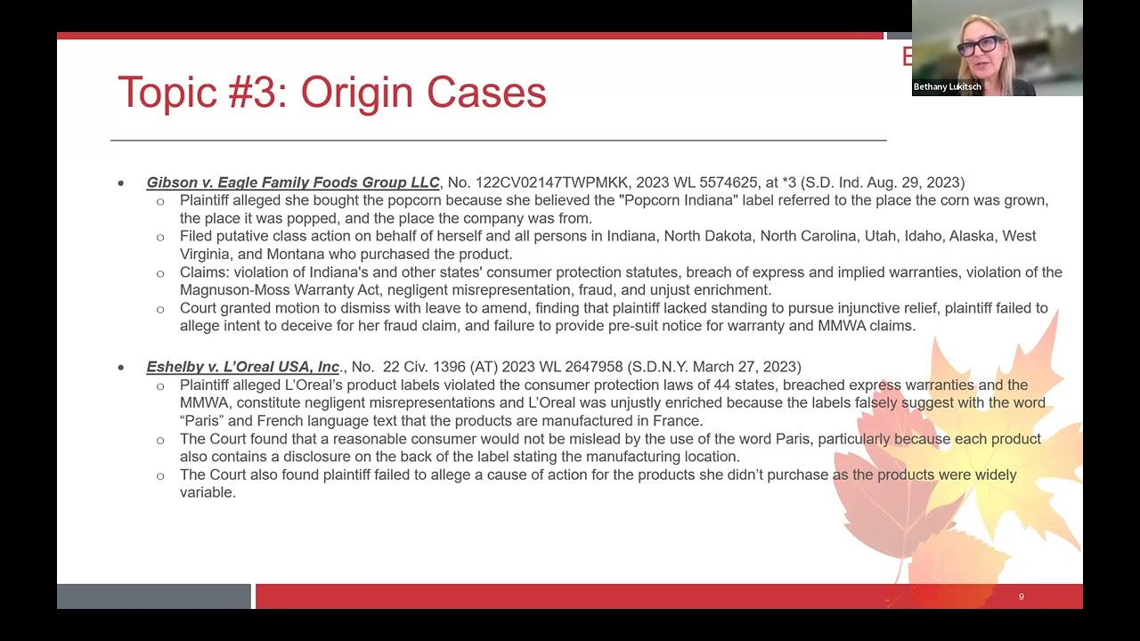 Class Action Defense 2023 Fall Review Webinar