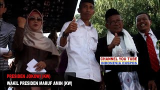 Mirip Presiden Jokowi Dan Wakil Presiden Ma'ruf Amin Ikut Karnaval Kabupaten Sragen 2019
