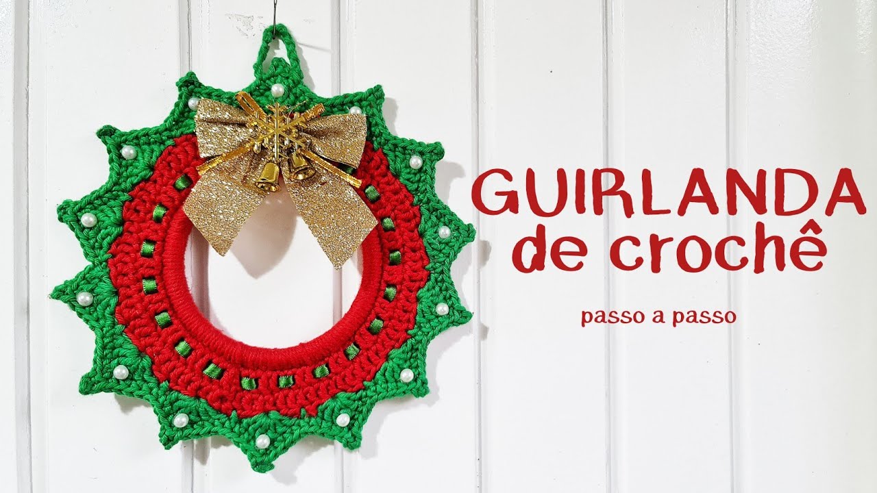 COMO FAZER GUIRLANDA DE CROCHÊ - enfeites de natal de crochê | by Juci Souza
