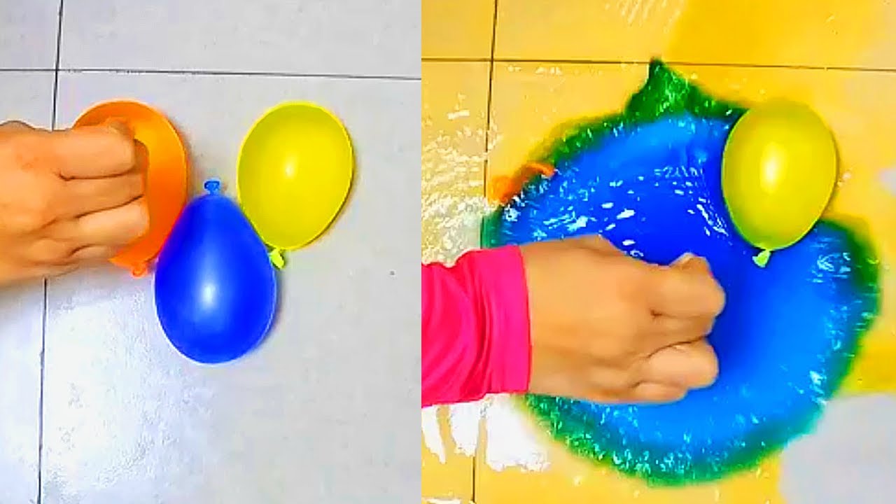 Three Mini Water Balloons  I Pop & Reverse ASMR I Balloon Satisfying Video