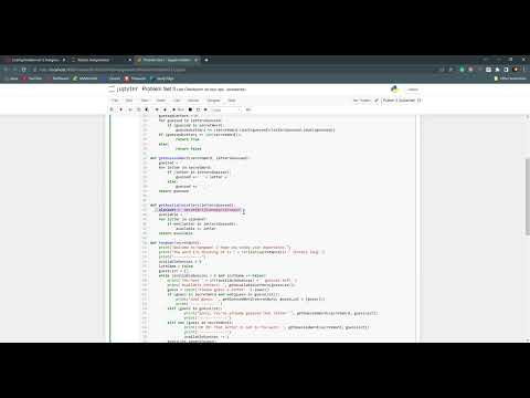 Problem Set 3 Hangman Game