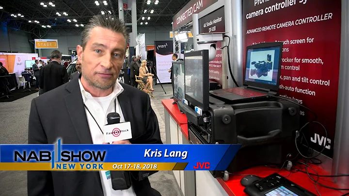 NAB Show NY 2018 Kris Lane JVC explain RM-LP100U Remote Controller & ProHD STUDIO 4000 Live Switcher