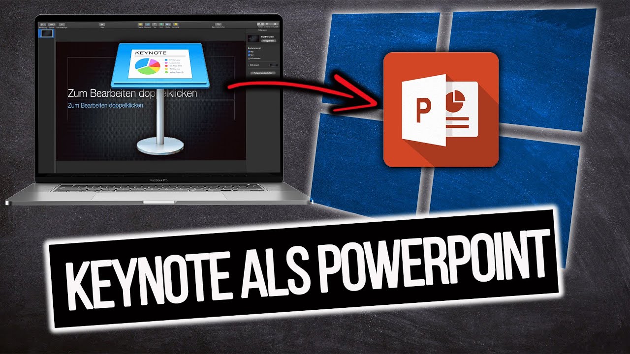 Keynote Präsentation als PowerPoint exportieren/speichern - YouTube