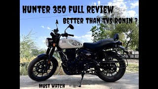 Royal Enfield Hunter 350 Dapper White full review