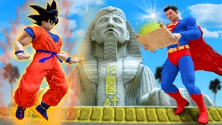 Goku &amp; Superman FOUND A Legendary Sword | Riddle of the Great Sphinx - KjraGaming