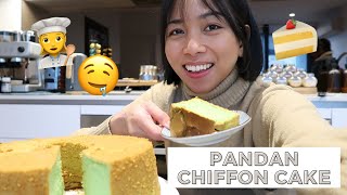 NAGBAKE AKO NG PANDAN CHIFFON CAKE 👩‍🍳🍰 | April Tan